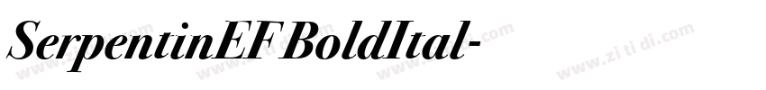 SerpentinEF BoldItal字体转换